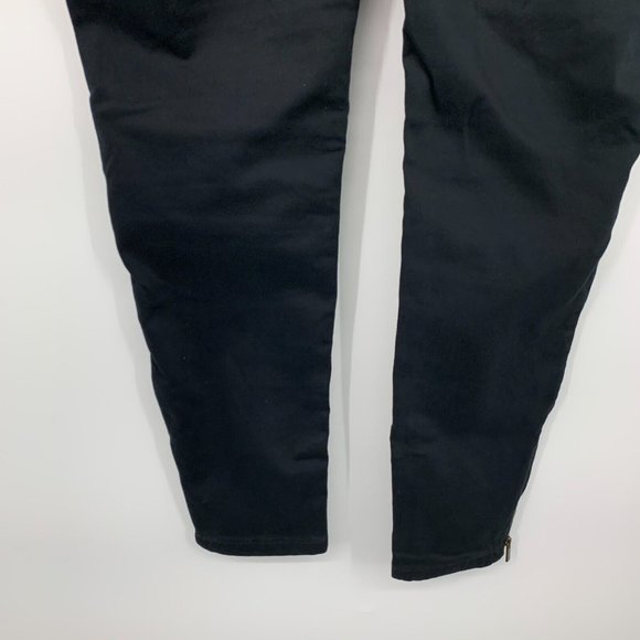 Isabel Maternity by Ingrid & Isabel Utility Jeggings Black Moto Skinny - Picture 14 of 15